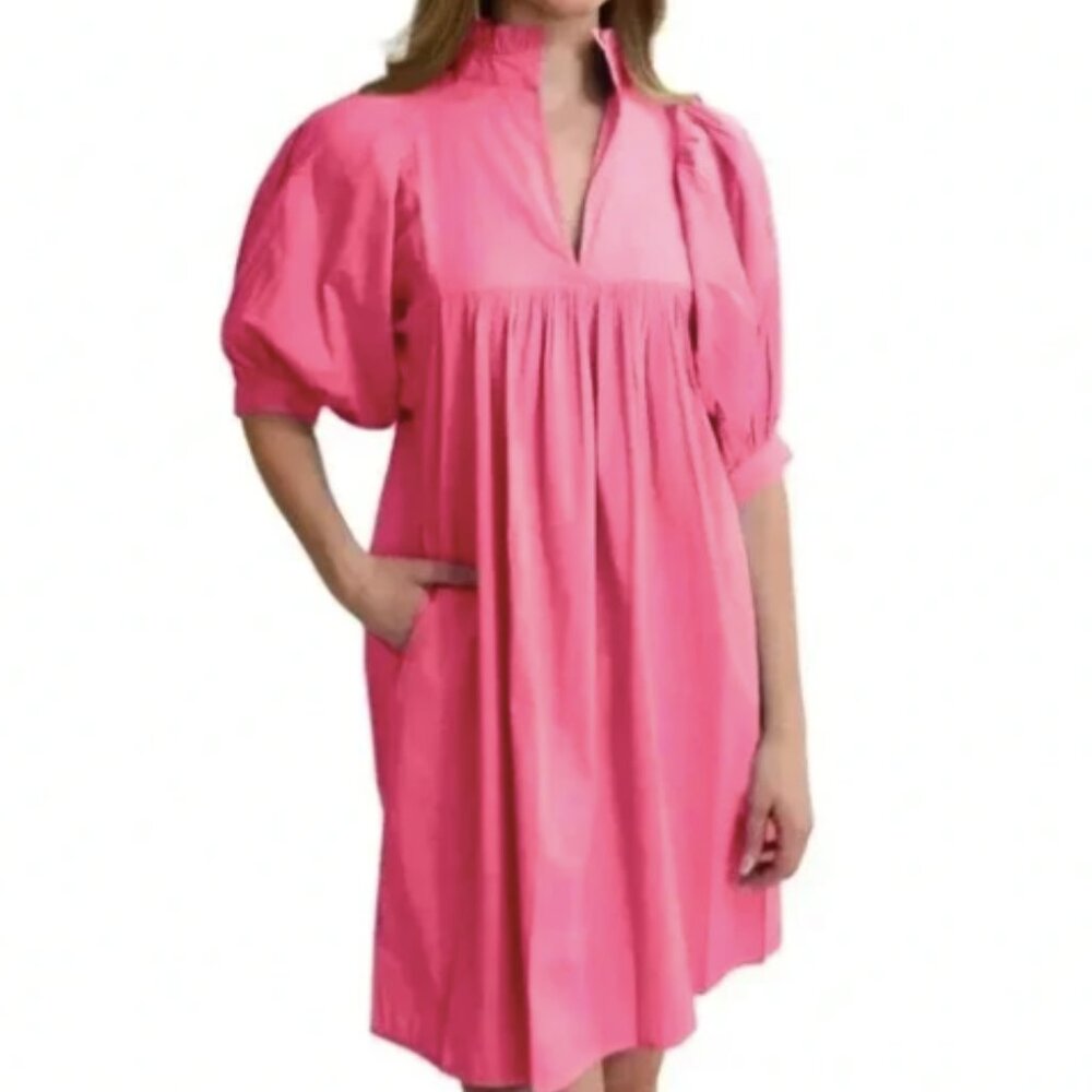 Never A Wallflower High Neck Dress Pink